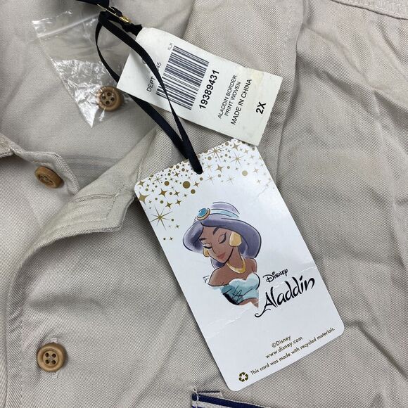 Disney Our Universe Mens Alladin Cave of Wonders Shirt Woven Button-Up XXL Rayon - Picture 9 of 16